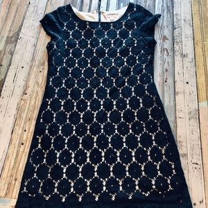 Black lace mini dress